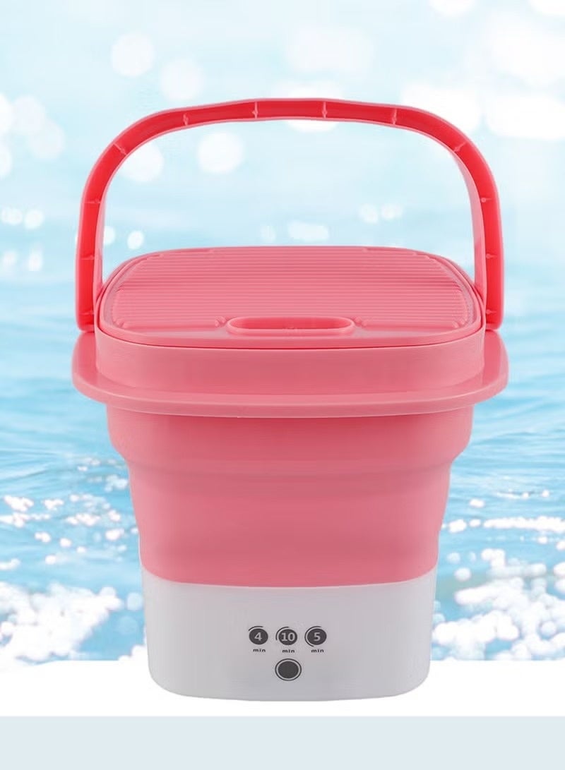 غسالة ملابس داخلية صغيرة محمولة قابلة للطي، غسالة أوتوماتيكية خفيفة الوزن قابلة للطي مع مؤقت، شاشة لمس للتخييم والسفر والشقق والقيادة الذاتية - Image 4